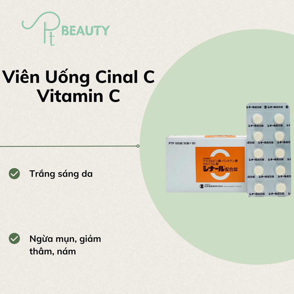 Viên Uống Cinal C Vitamin C - 100 viên Nhật Bản