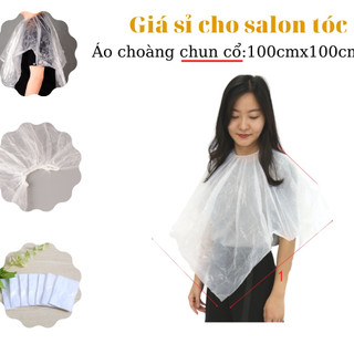 Áo choàng nilon dùng 1 lần hỗ trợ làm hóa chất, hấp, nhuộm tóc
