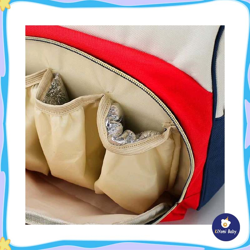 Nhiều màu tùy chọn Balo mẹ 2 trong 1 đa năng có nôi gấp và usb Balo bình sữa