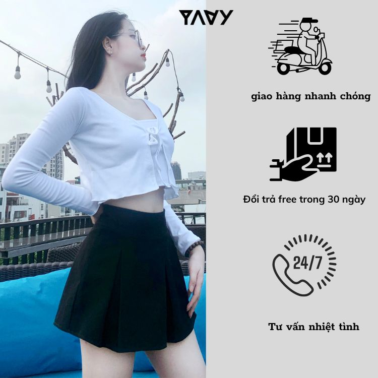 Set áo cột dây áo croptop nữ thun Borip co giãn 4 chiều kèm áo hai dây cho nữ phong cách tiểu thư dễ thương