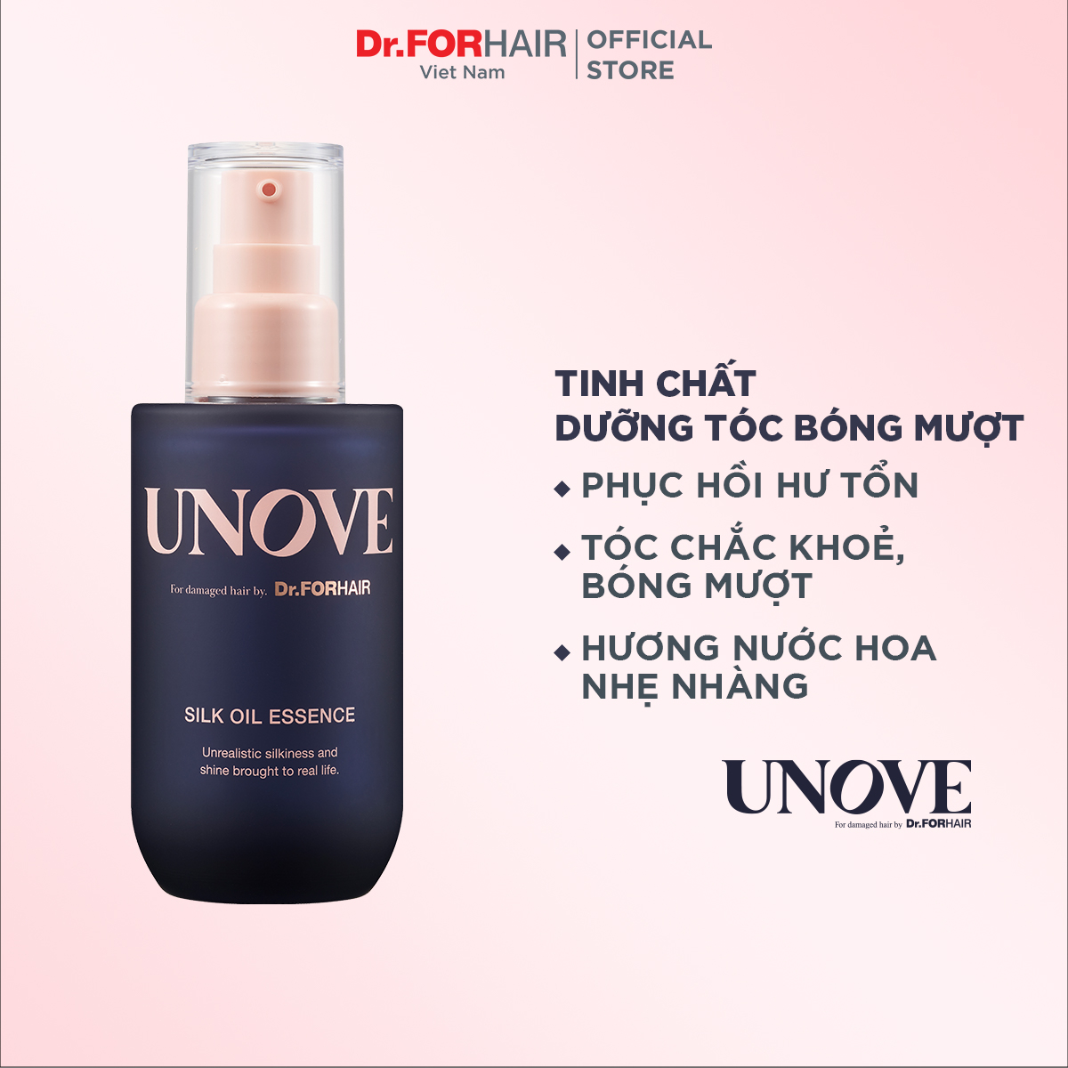 Tinh dầu dưỡng tóc làm mượt phục hồi tóc khô xơ chẻ ngọn Dr.FORHAIR Unove Silk Oil Essence 70ml