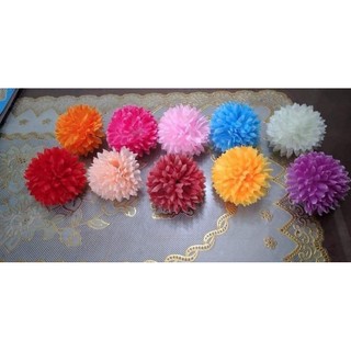 Đầu bông  hoa lụa cúc xù