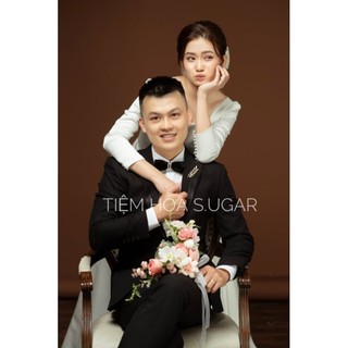 Bó hoa cầm tay cô dâu thiết kế - Tiệm hoa S.UGAR