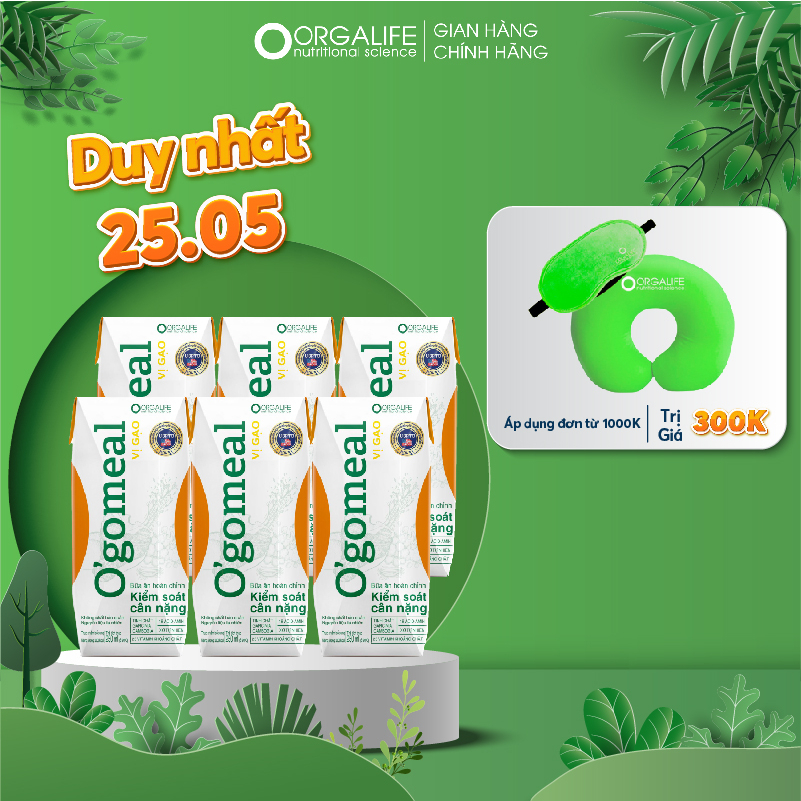 Combo 7 ngày Healthy Ogomeal Vị Gạo kiểm soát cân nặng 250ml/hộp (6 hộp) - Bữa ăn thay thế, giảm cân an toàn, dáng đẹp