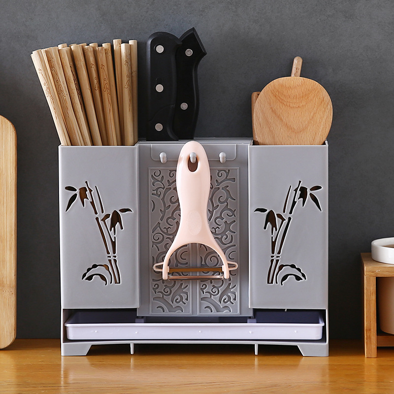 Ống giá đựng cắm đũa muỗng khay, kệ để cắm dao,vật dụng nhà bếp dán treo tường đa năng cao cấp Ống giá đựng cắm đũa