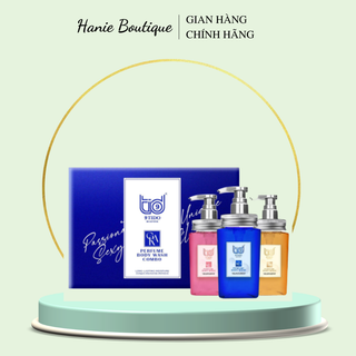 (Chính hãng 9TIDO BEAUTIFUL)  - Bộ Gel Sữa Tắm Hương Nước Hoa 3 chai 3 mùi hương khác nhau 900ml
