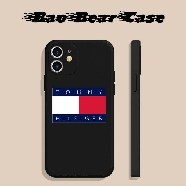 Ốp TOMMY HILFIGER  viền vuông cao cấp iphone 15prm,15plus,15pro,15,14 promax,13pro,13,12promax,12pro/12, 11promax, 11pro