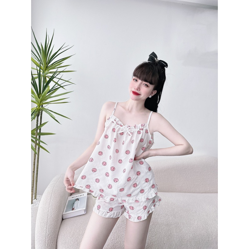 Đồ ngủ nữ bèo form rộng đẹp mặc nhà mát