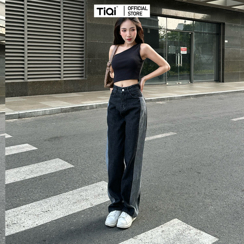 Quần Jean Nữ Ống Rộng Suông 2 Line Tiqi Jeans B2-267