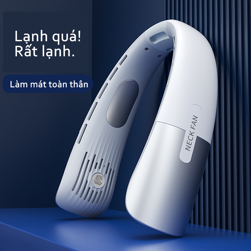 🔥Chất lượng cao giá rẻ🔥NECK FAN, Quạt Đeo Cổ, Quạt mini đeo cổ 5 tốc độ, Kiểu Dáng Thể Thao Pin 4000mAh, cỡ nhỏ không cánh quạt sạc TYPE-C tiện dụng khi ra ngoài