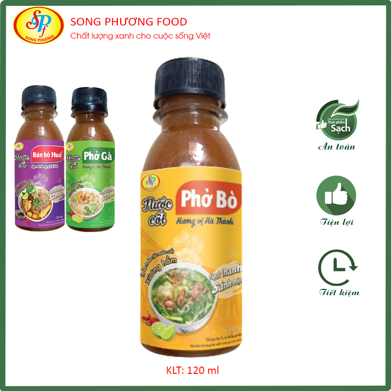 Nước cốt phở bò Song Phương Food - Hoàn toàn từ nước cốt xương hầm,thơm ngon, chuẩn vị, không cần nêm nếm- 120ml