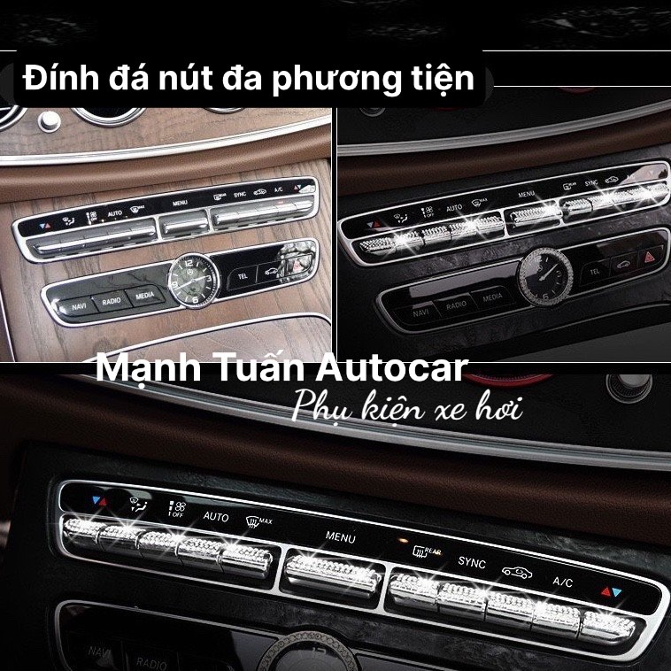 Bộ Đính Đá Nút Đa Phương Tiện Mercedes E180 - E200 -E200 Exclusive - E300 - E350AMG - Mercedes - C - GLC