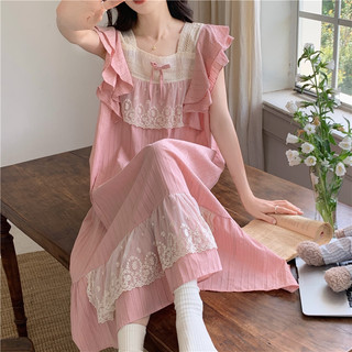 (SẴN) Váy đầm cánh tiên hồng ngọt ngào phối ren quảng châu