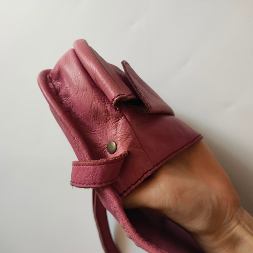Túi đeo chéo da thật secondhand Đồ Si Bon TD596