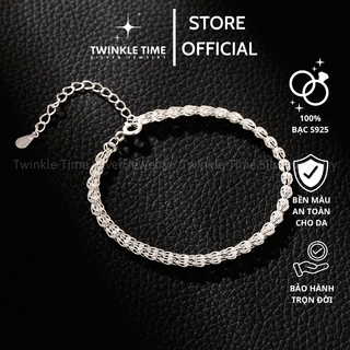 Lắc tay bạc nữ Twinkle Time cao cấp mẫu đuôi phụng mềm mại nữ tính phong cách Hàn Quốc TT052