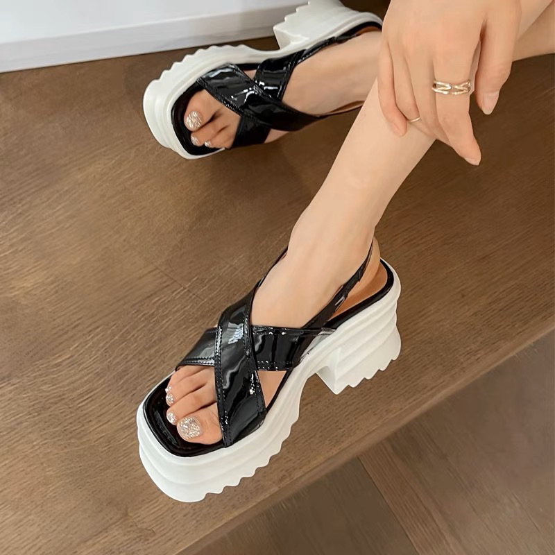 ORDER 🌱 Sandal quai chéo đế bánh mì cao su 9,5cm 34-39