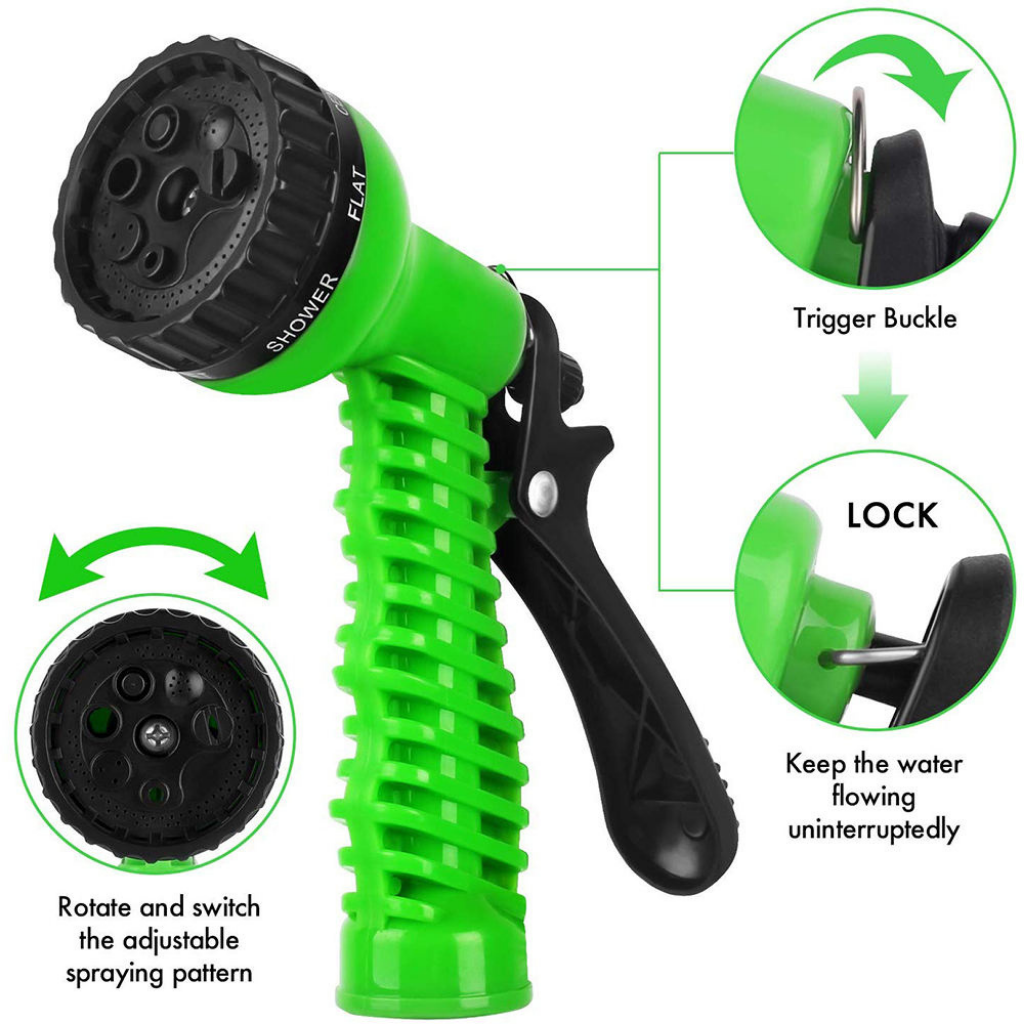 Vòi xịt dây giãn nở thông minh dài 30m đầu vòi 7 mức điều chỉnh chế độ nước tưới cây, rửa xe, xịt rửa nhà cửa - PK161