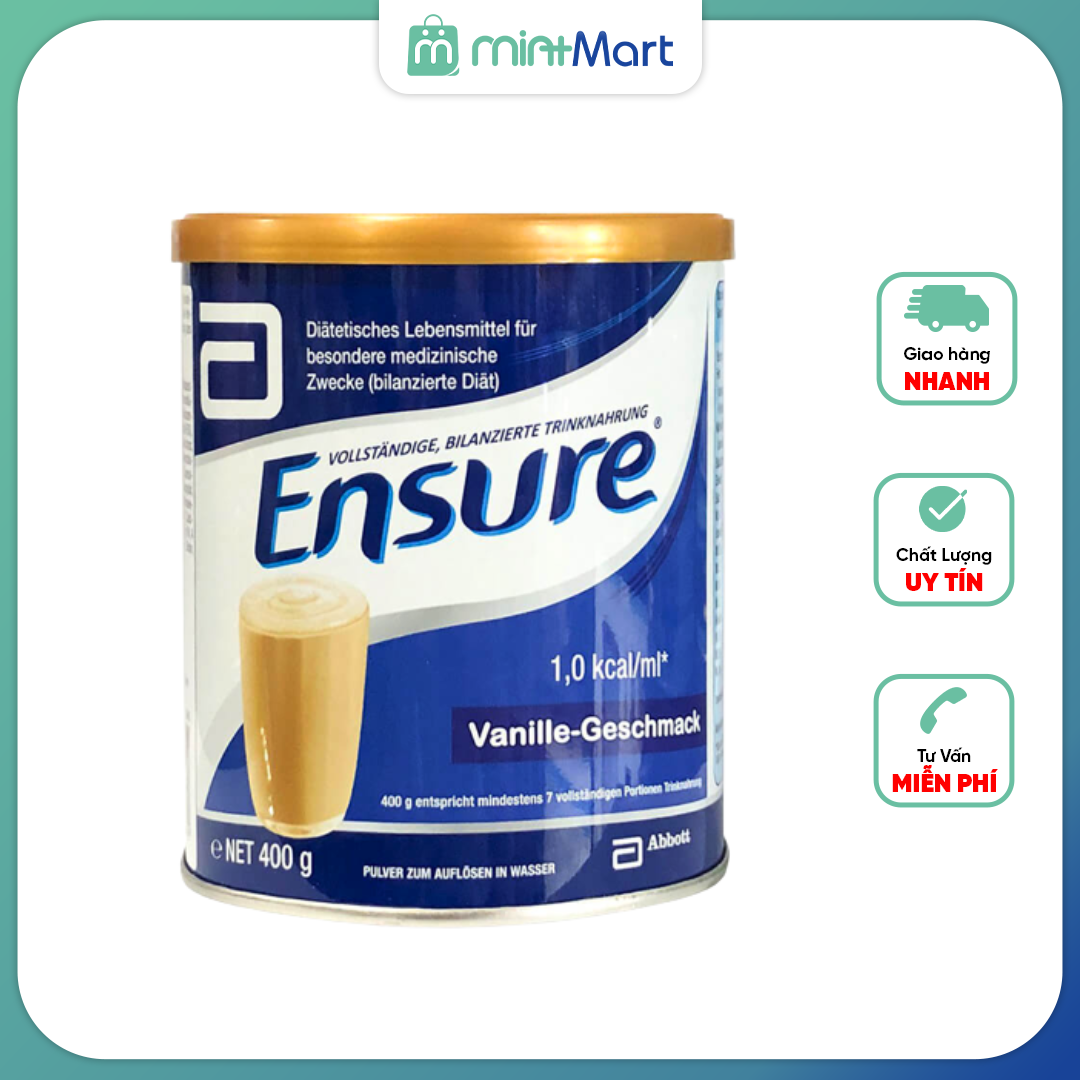 Sữa Ensure Nội địa Đức hương vanilla lon 400gr