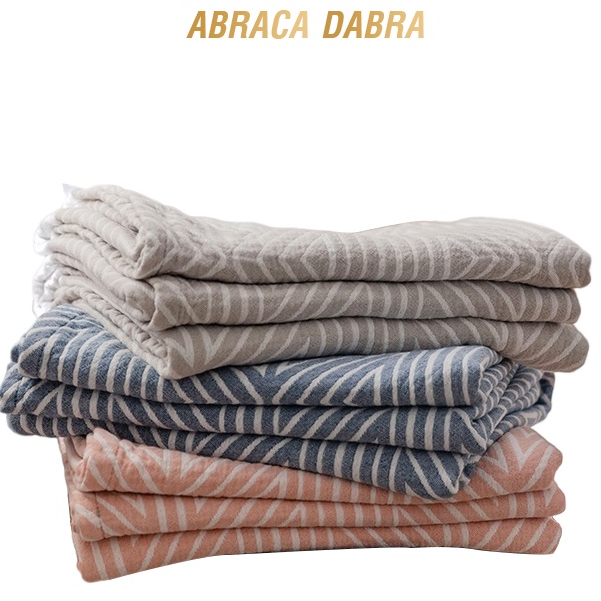 Chăn mền mùa hè Abraca Dabra cotton trơn/ sợi tre 100% điều hòa giải nhiệt hỗ trợ ngủ sâu thân thiện với làn da