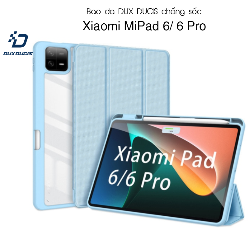 Bao da DUX DUCIS MiPad 6 / 6 Pro  - Mặt lưng trong, Có Khay Đựng Bút - Xanh