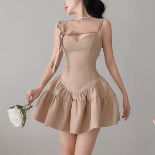 Đầm Xoè Cột Nơ Vai