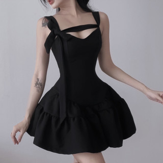 Đầm Xoè Cột Nơ Vai