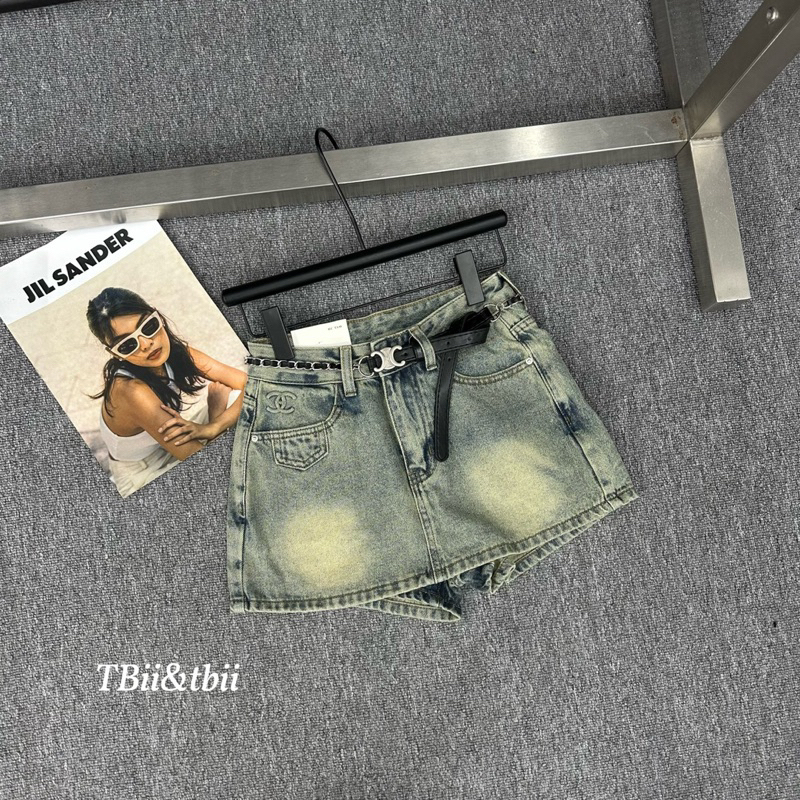 Chân váy Ce line kèm belt hàng qcl1