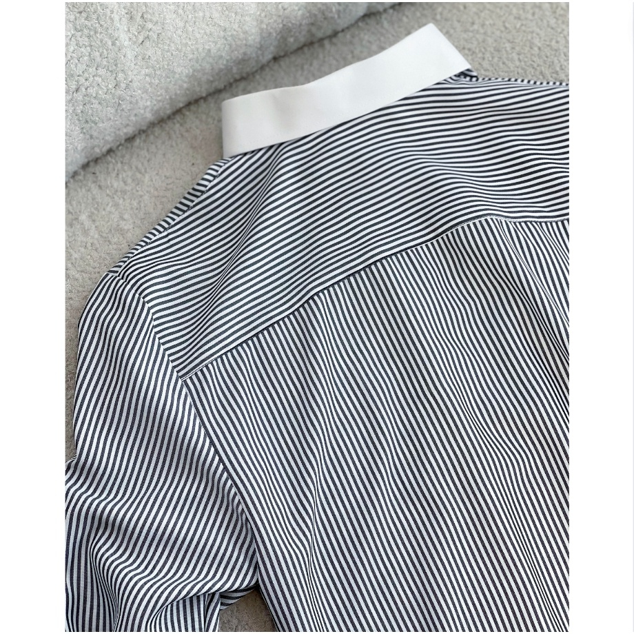 Áo sơ mi nam Klay Store dài tay kẻ sọc  nẹp ẩn chuẩn form - vải co giãn nhẹ chống nhăn