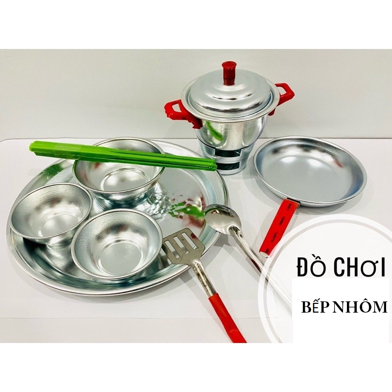 Bộ Đồ Chơi Nấu Ăn Như Thật Bằng Nhôm - Loại Lớn