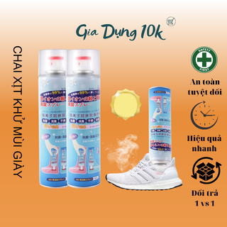 Chai xịt khử mùi giày vị đào ô long - khử mùi hôi giày, hôi chân, mùi tất, tủ giày lâu năm bằng công nghệ nano bạc