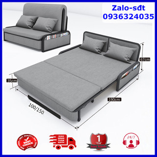 Sofa giường đa năng có hộc chứa đồ rộng 1m hoặc 1m5, sofa đơn-đôi có hộc chứa đồ