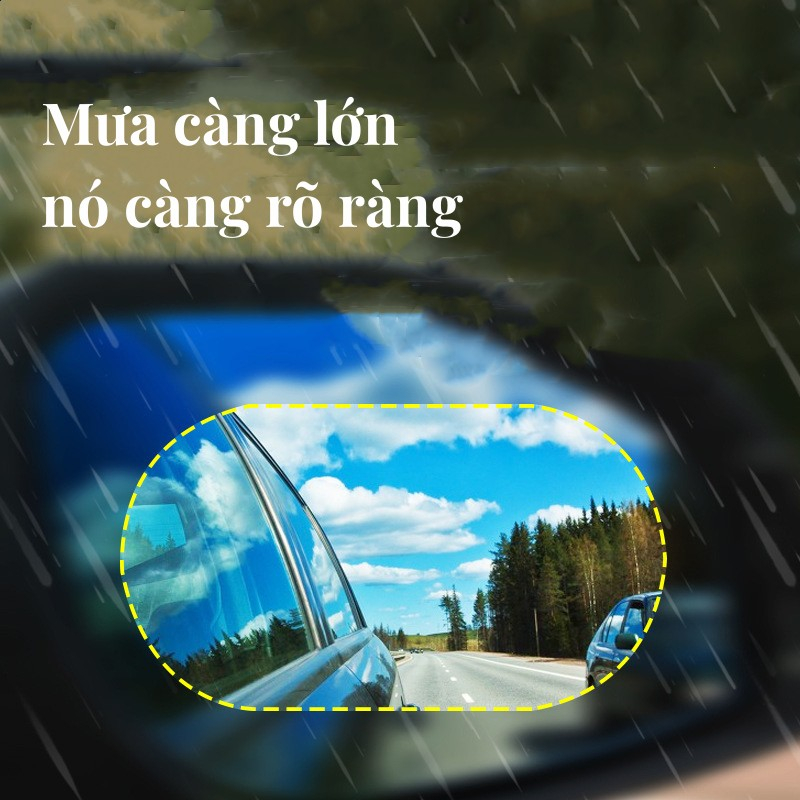 Miếng dán chống bám nước gương chiếu hậu ô tô
