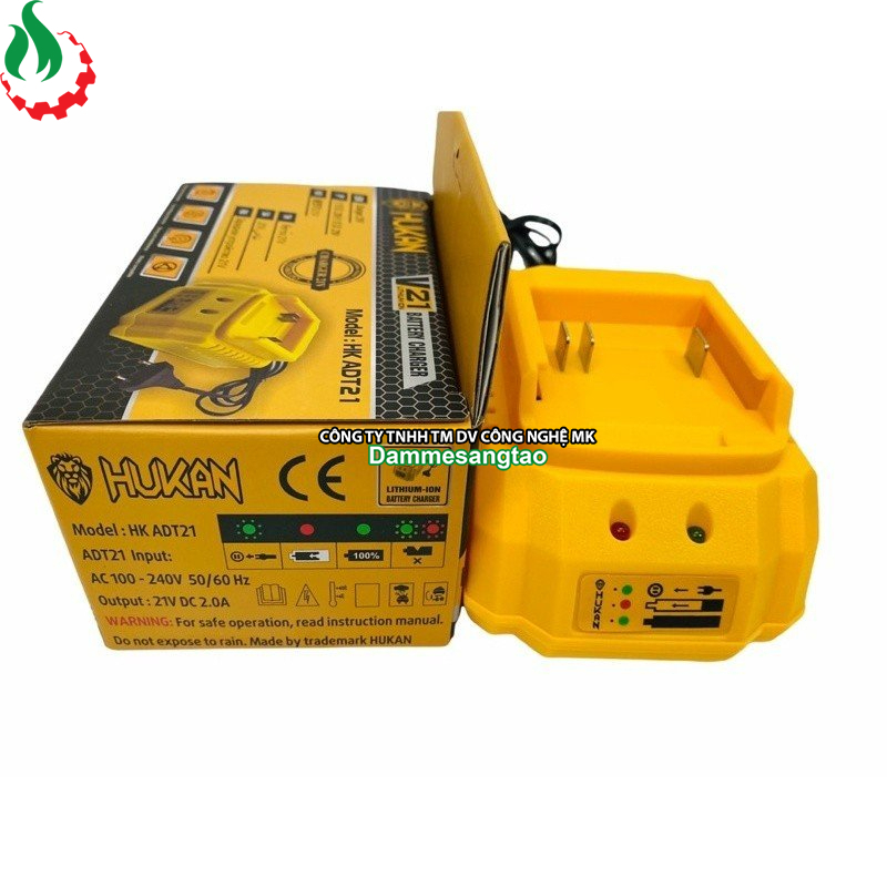 Sạc pin Hukan 21V HK-ADT21 (2A) chân pin Makita