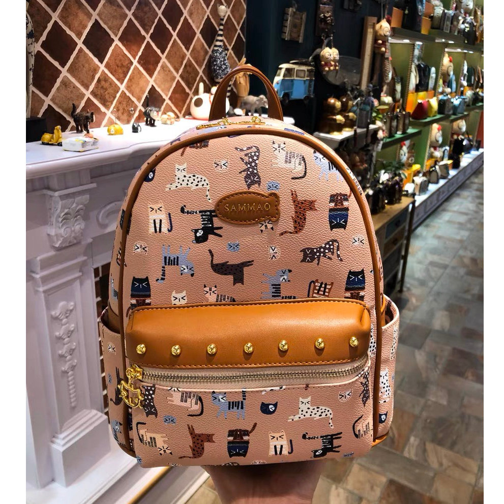 Balo Túi Xách Hàng Hiệu Nữ Thời Trang SAMMAO & CREAM BEAR Chính Hãng M1437-3