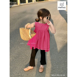 Đồ bộ bé gái/ set đồ áo Hồng quần loe sành điệu cho bé gái từ 1-11y