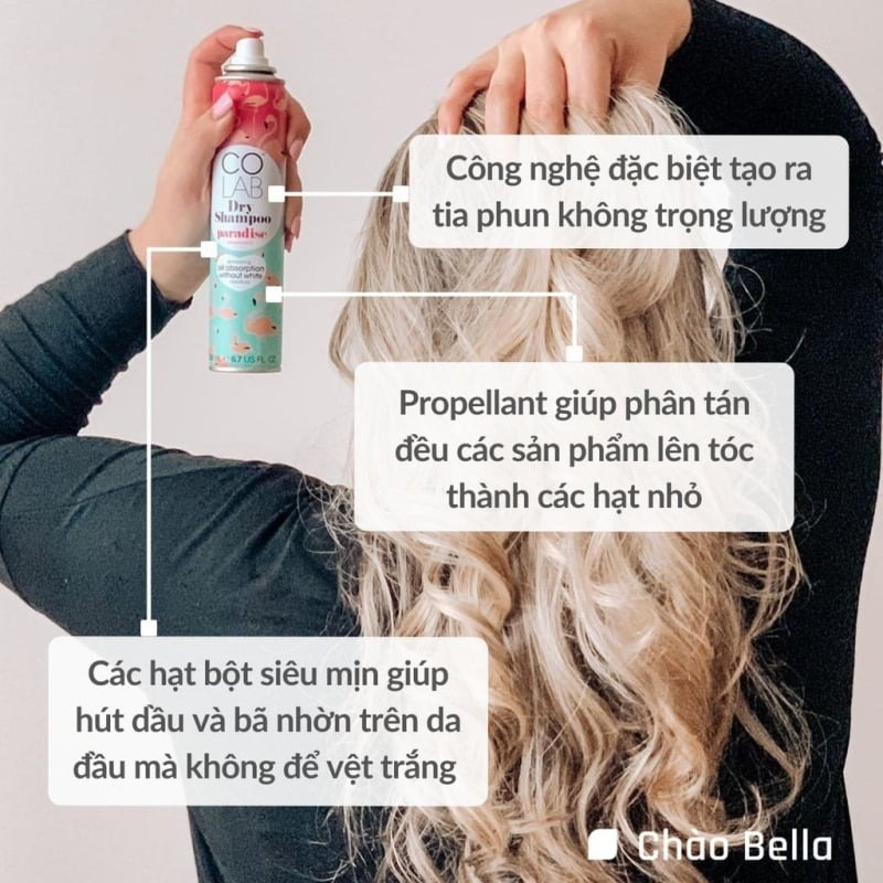 Dầu Gội Khô Colab Dry Shampoo hương Fresh 200ml