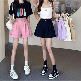 Quần short đùi nữ chất kaki màu trắng, đen, Quần đùi jean cạp cao ulzzang form đẹp