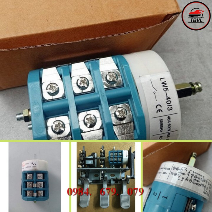 Công tắc đảo chiều máy tháo vỏ 40A hàng chuẩn giá tốt - Công tắc đảo chiều dùng chuyển đổi chiều quay mô tơ máy lốp