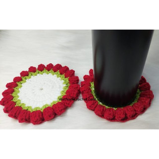 Đế lót cốc, miếng lót ly handmade từ len