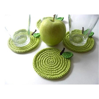 Đế lót cốc, miếng lót ly handmade từ len