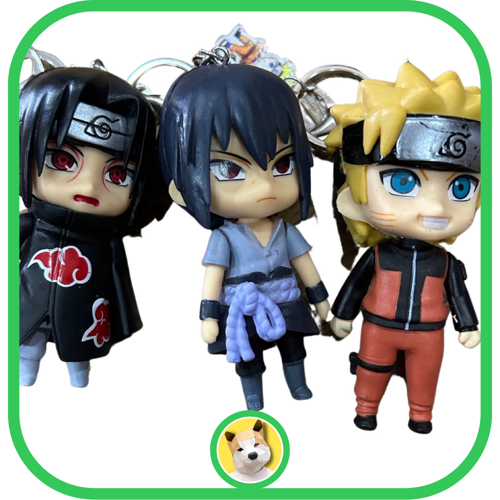 Móc chìa khoá loại 2 hàng giảm giá mô hình Naruto Sasuke Itachi Tiệm đồ chơi Beocaz có sẵn