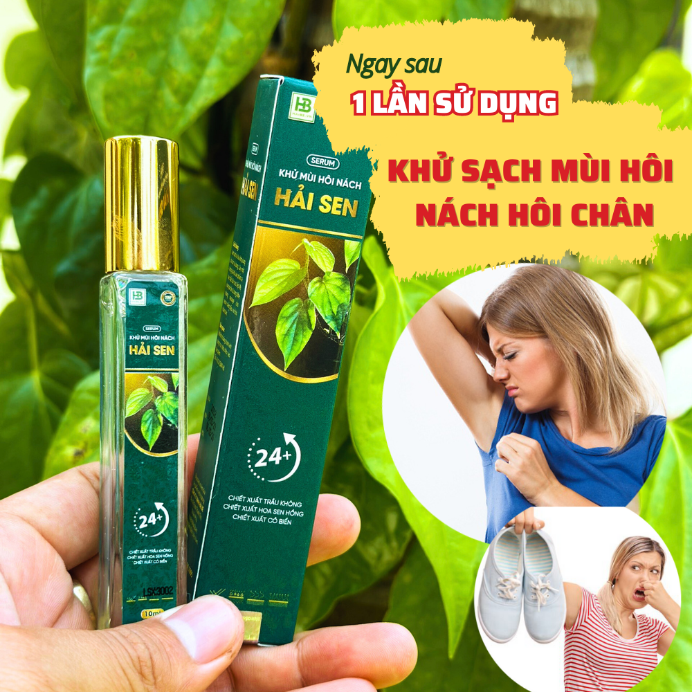 CHÍNH HÃNG Xịt Khử Mùi Hôi Nách Hôi Chân HẢI SEN Khử Sạch Mùi Hiệu Quả Ngăn Tiết Mồ Hôi Hương Thơm Mát Tự Nhiên Lọ 10ml