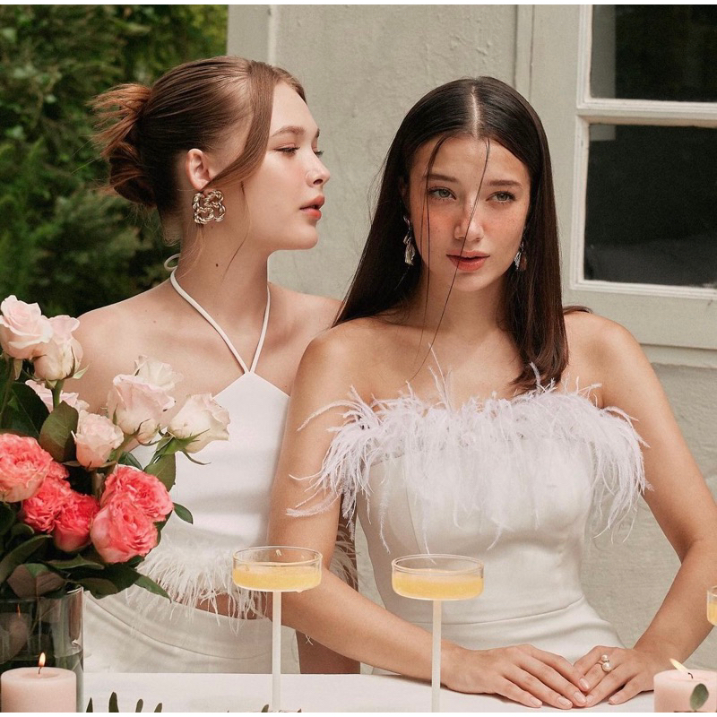 Váy/Đầm body pha lông vũ quyến rũ Midnight Dress