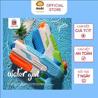 Súng Nước Bơm Hơi Kéo-Bắn Cỡ Trung, Nhựa ABS Siêu Ngầu, Phụ Kiện Đi Biển Mùa Hè