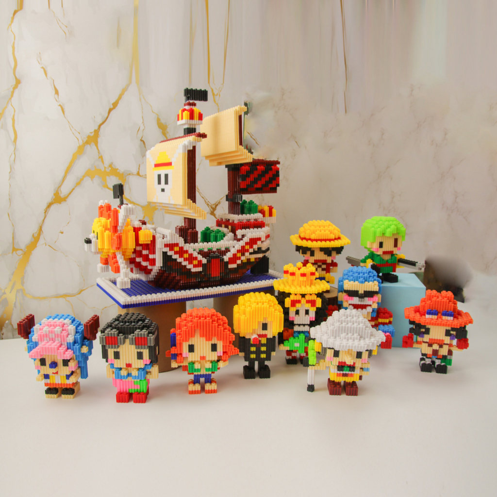 Đồ Chơi Mô Hình Lắp Ráp 3D Mini Vua Hải Tặc One Piece,Luffy,Zoro,Sanji,Frankie,Chopeer,Brook,Nami,Usopp,Ace