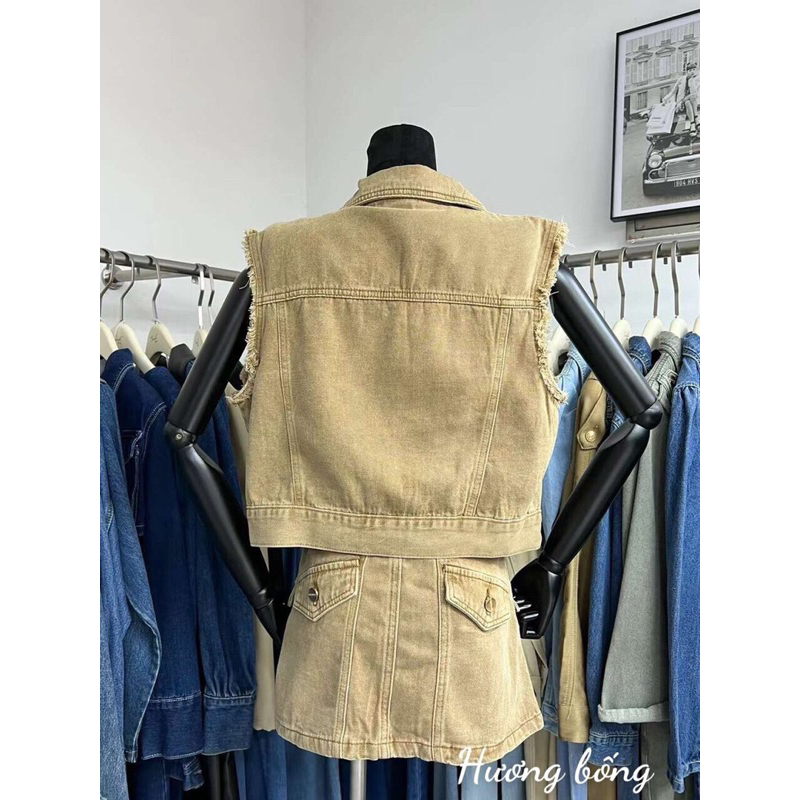 Set Gile Bò Chân Váy Khuy Hot Hit