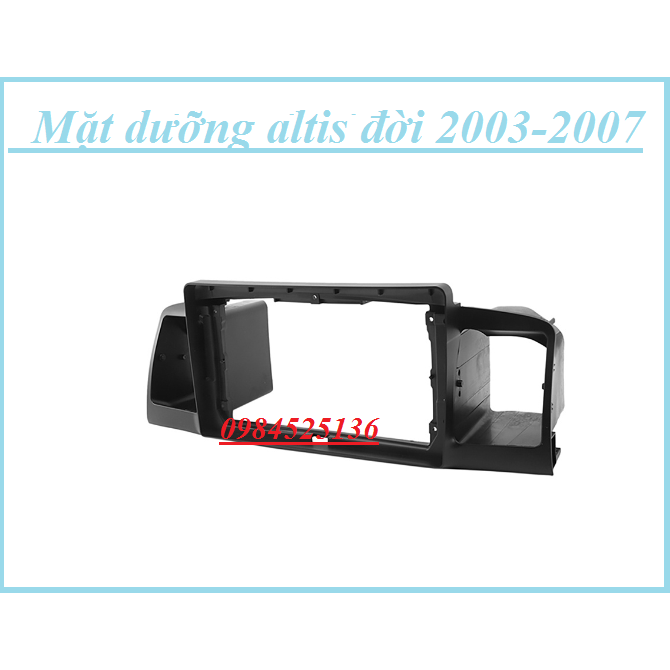 Mặt dưỡng 9 inch Toyota Altis kèm dây nguồn cắm zin theo xe dùng cho màn hình DVD android 9 inch