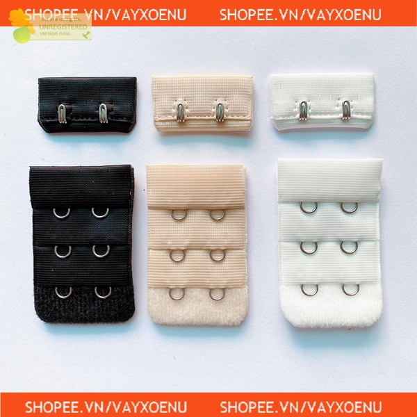 5 Bộ móc cài áo ngực, bản 3.2cm (3 màu đen, da, trắng) Giá Sỉ - Bán Buôn