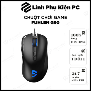 Chuột Chơi Game Fuhlen G90 Với Nút Bấm 'Bất Tử' - Lò Xo Bất Tử 80 Triệu Click Bảo hành 2 năm