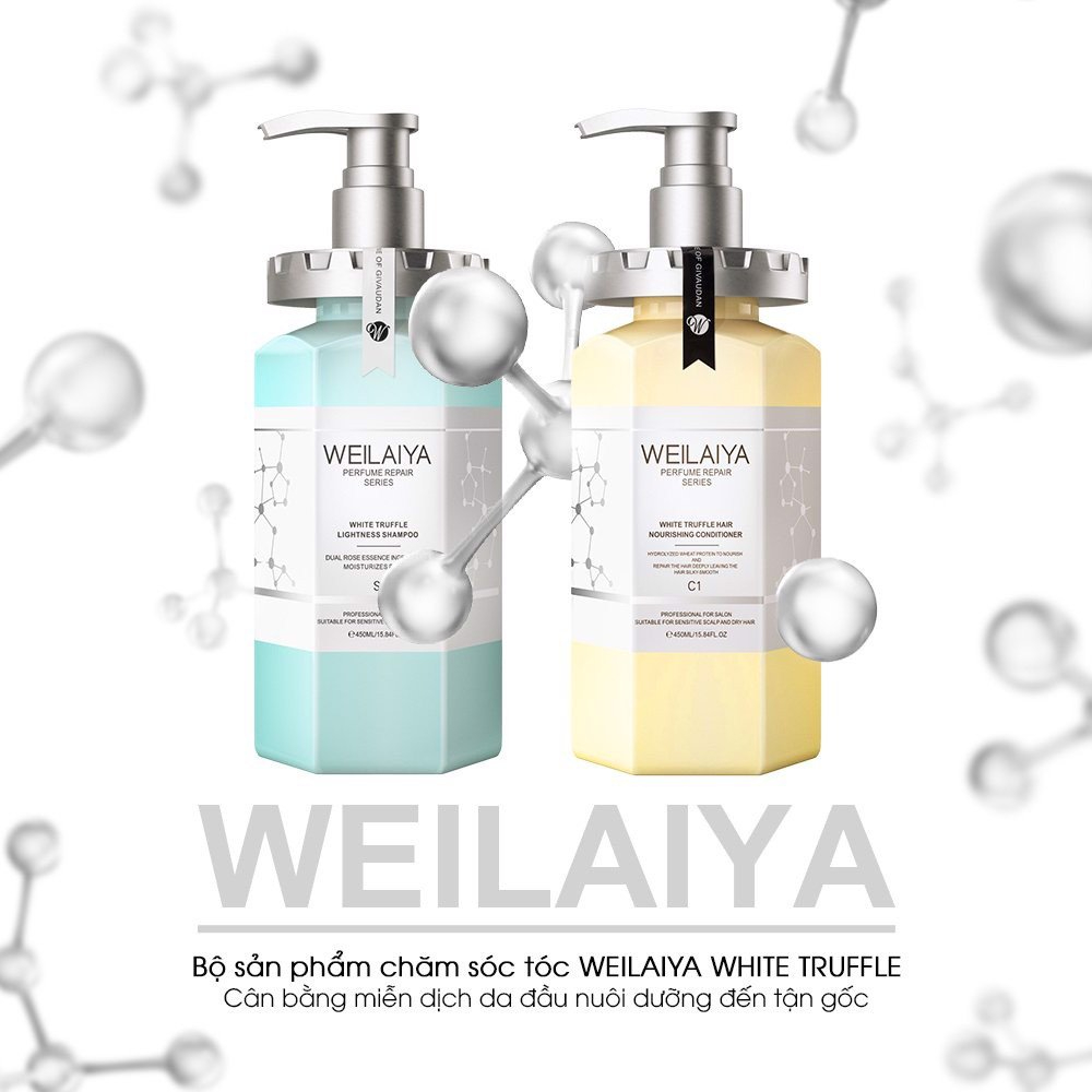 CHÍNH HÃNG - Bộ dầu gội xả phục hồi Weilaiya đa tầng chiết xuất Nấm Truffle 450ml - Bun cosmetic
